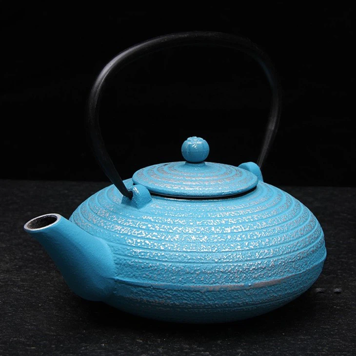 Colored Cast Iron Teapot