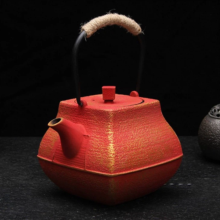 Colored Cast Iron Teapot