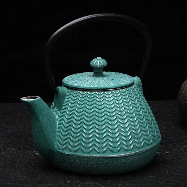 Colored Cast Iron Teapot